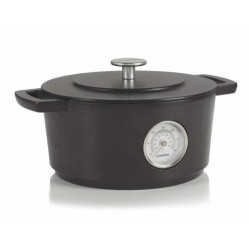 Cocotte Thermomètre fonte ronde anthracite ø 24cm