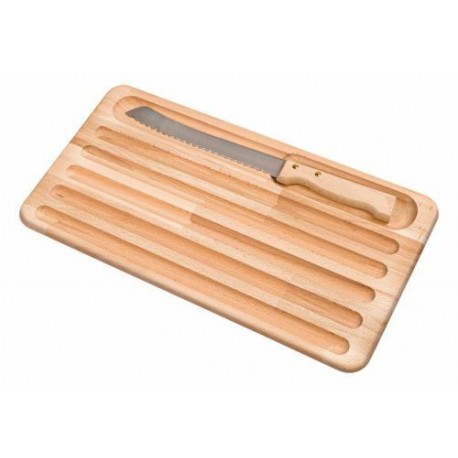 Planche à pain hêtre avec couteau à pain manche bois