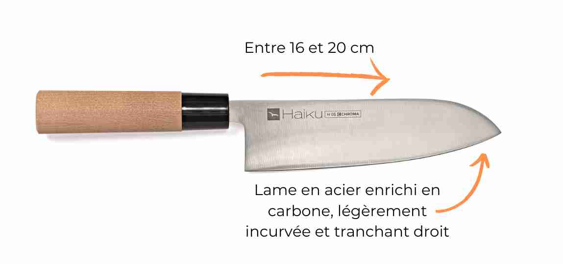 caractéristiques du couteau Santoku