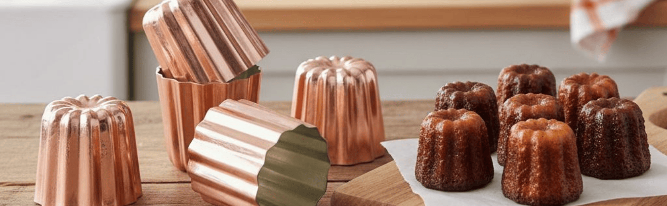 Moules &agrave; cannel&eacute;s en cuivre