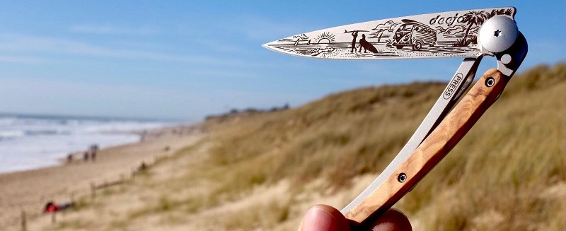 ouvrir et fermer un couteau pliant