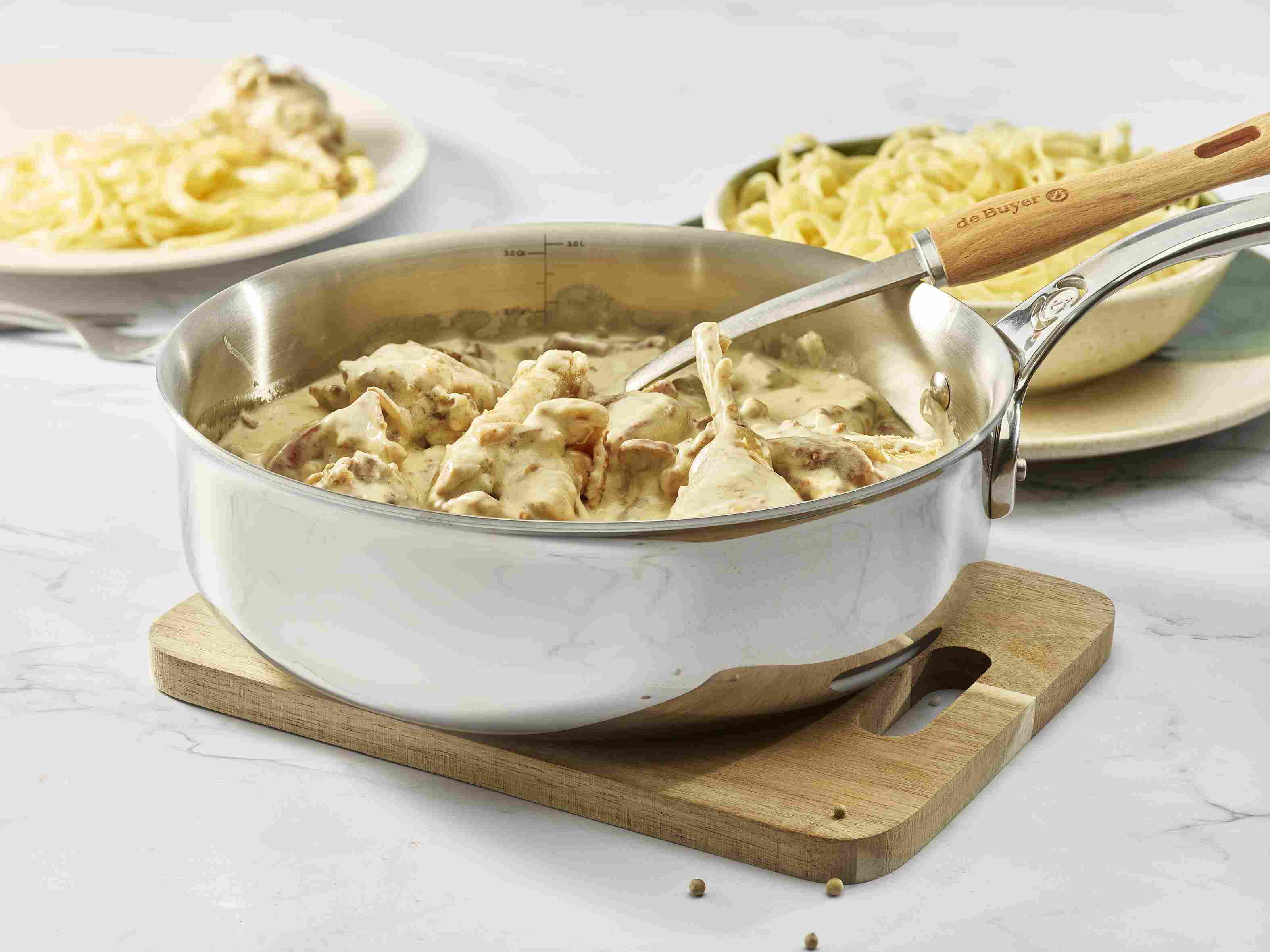 recette de la fricass&eacute; de poulet aux girolles