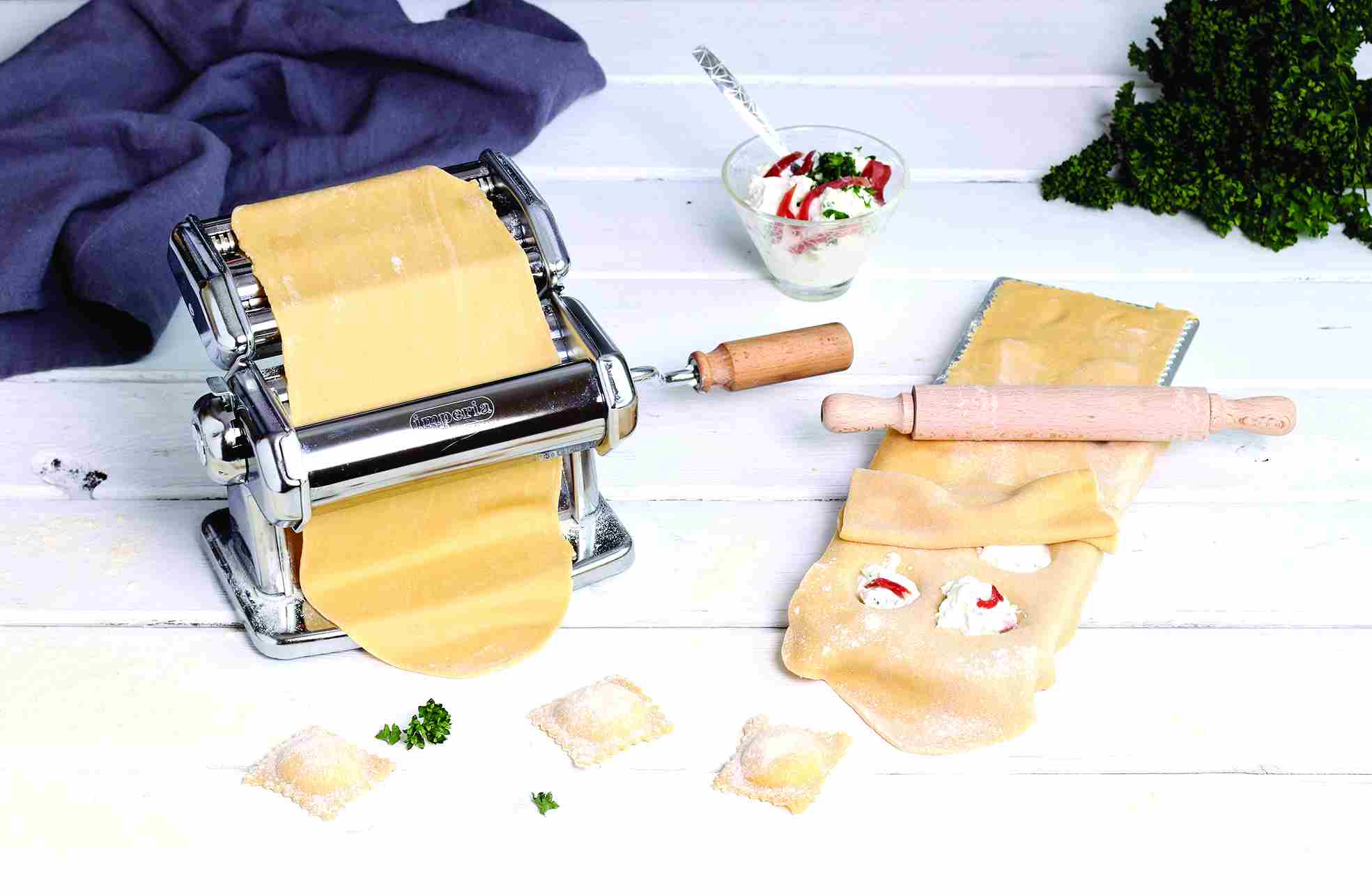 Raviolis à la ricotta et jambon de parme