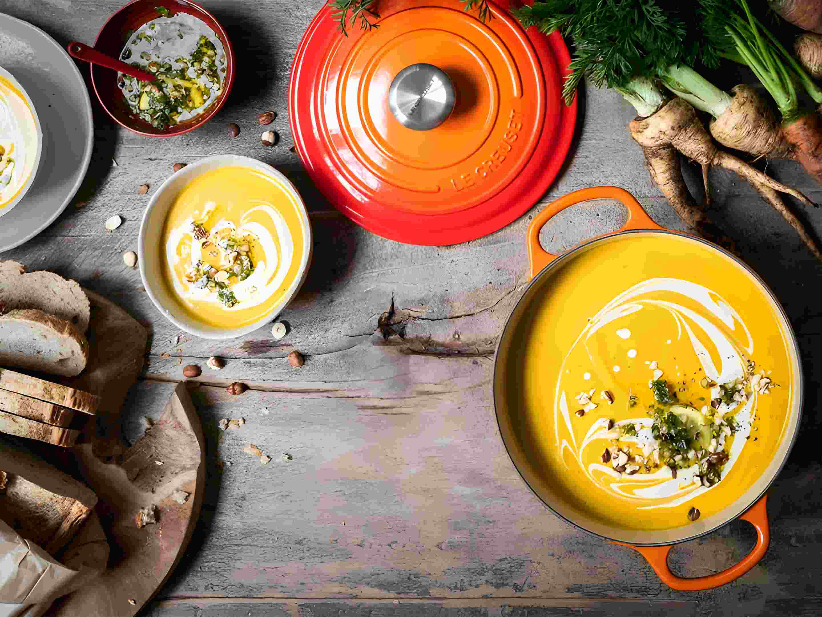 Soupe de carottes et panais rotis