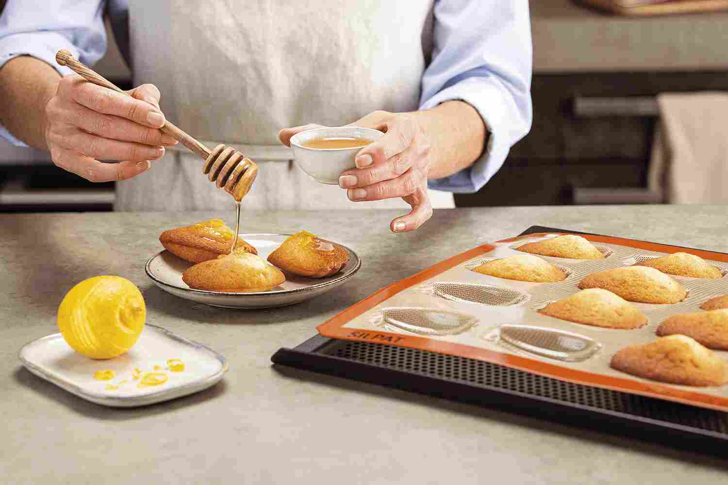 madeleine au miel et au citron